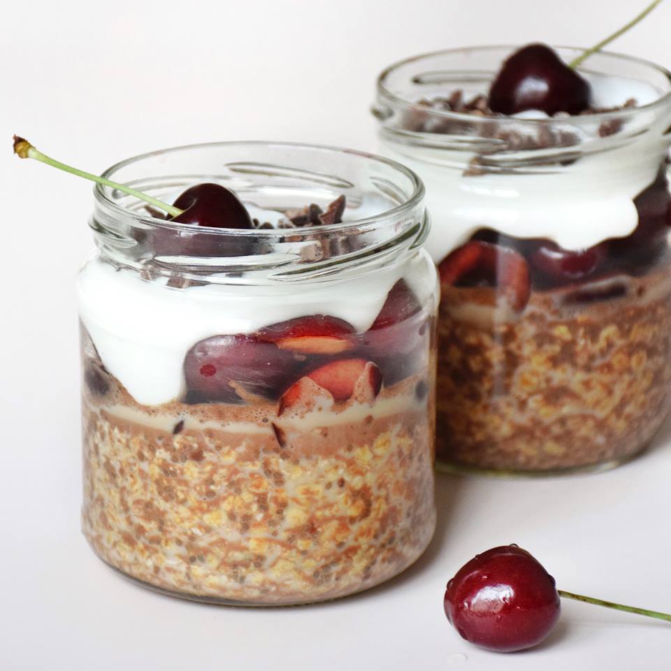 Schwarzwälder-Kirsch-Overnight Oats